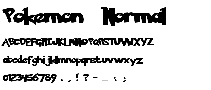 Pokemon  Normal font